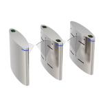 Automatic Pedestrian Barrier Gate Oval Shape For Metro / Subway/ Underground