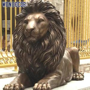 Wholesale Outdoor Life Size Lion Bronze Statue Bronze Lion Sculpture 110cm from china suppliers