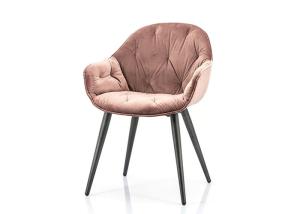 Wholesale Velvet Fabric 120kg Modern Dining Room Chairs Black Metal Leg For Farmhouse from china suppliers