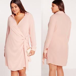 Wholesale New Design Nude Plus Size Shirts &amp; Blouses Sexy Cross Dress from china suppliers