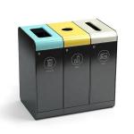 Outdoor Advertising 30gal Multi Compartment Trash Can