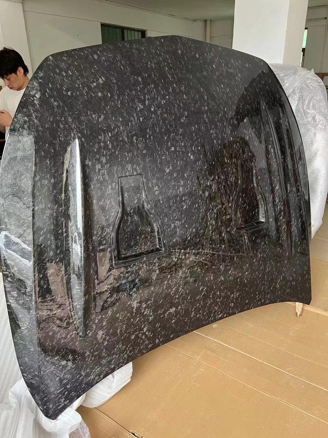 For Benz W217 S-class Coupe Carbon Fiber Cover Cursory W217 Upgraded MSY Style Machine Cover