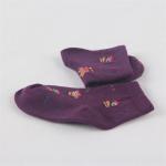 Fashion christmas santa claus design winter cotton terry factory dress socks for