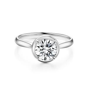 Wholesale Classic Design Hot Sale Lab Grown Diamond Ring 18K White Gold Simple Style for daily Diamond ring from china suppliers