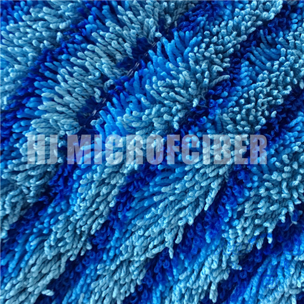 Household Microfiber Wet Mop Pads square blue stripe twist hard silk wet flat cleaning mop pad
