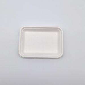 Wholesale Greaseproof Compostable Square Plates , Supermarket Biodegradable Sugarcane Plates from china suppliers