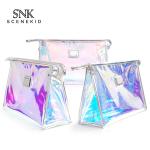 Custom Logo Luxury Rainbow Makeup Wash PVC Bag Cosmetic Organiser Bag
