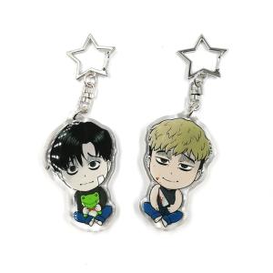 Wholesale Custom laser cut logo clear printed epoxy acrylic charm keychain anime for comics fans gifts from china suppliers