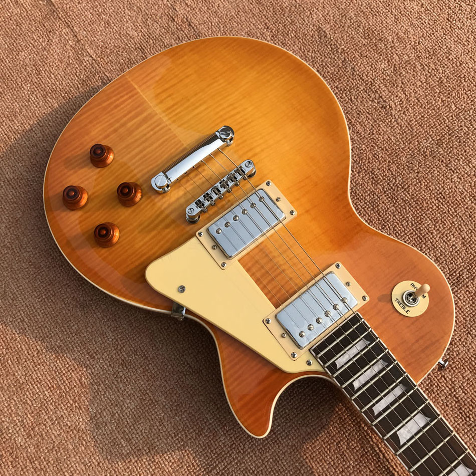 Custom Shop NEW LP Standard 1959 R9 electric guitar, Flame Maple Top, Rosewood Electric guitar with hard case