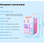 220V-240V Fairy Floss Vending Machine 700W-2500W Pink blue