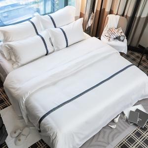 Wholesale ECO-friendly linen Wholesale Bed Sheet for Star Hotel 100% Cotton Linen bed sheets from china suppliers