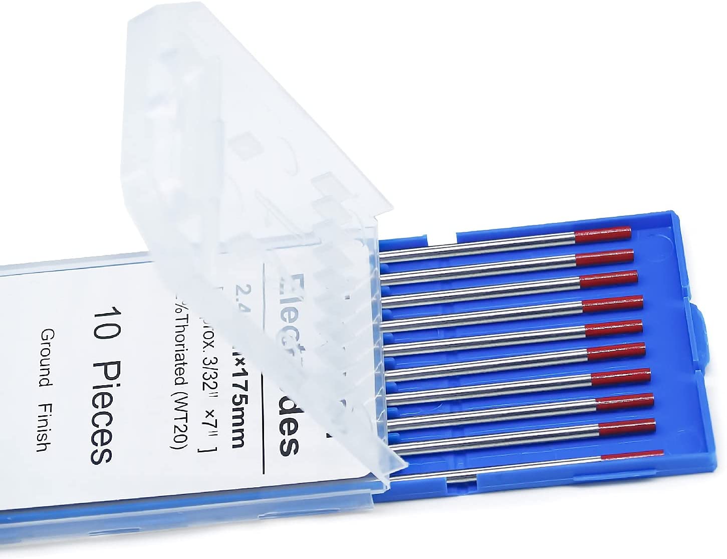 Unleash Your Tig Welding Potential with WT20 3/32 2.4mm*175mm Red Tungsten Electrodes
