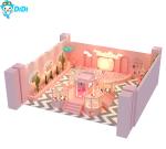 Macaron Pink Themed Kindergarten Playground Equipment Indoor commercial