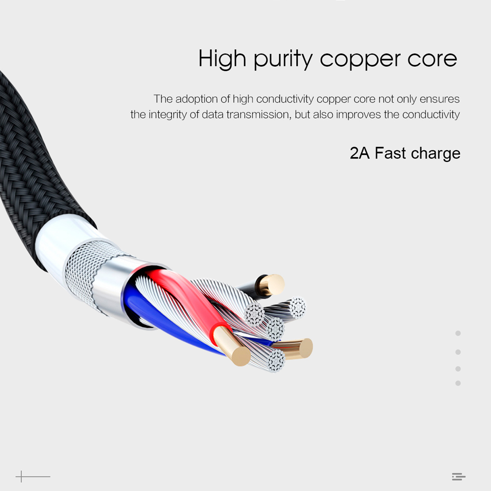 LED Data Transfer Magnetic Fast Charging Cable 1M 2M 3M 3 In 1 For All Micro Interface Devices