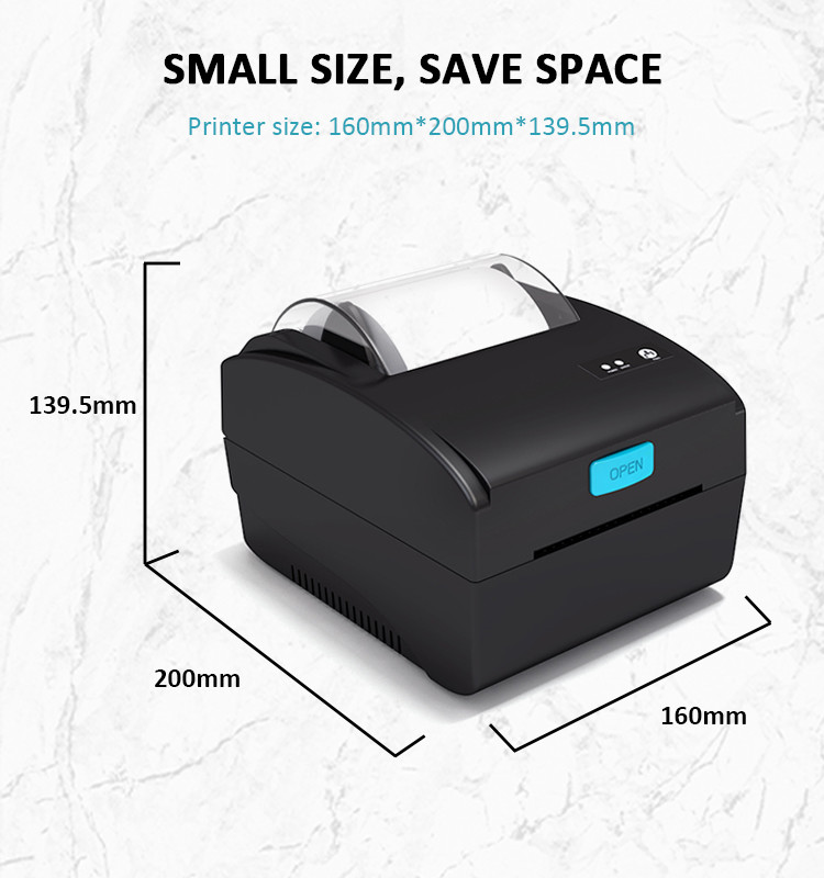 High Speed Shipping Thermal Label Printer 3 Inch USB LAN Bluetooth Barcode Label Printer