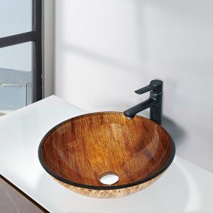 Wholesale Countertop Tempered Glass Sink Hot Melt Countertop Brown Colour from china suppliers