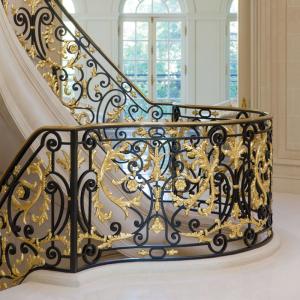 Wholesale Ringhiera Delle Scale Interior Stair Railings Anti Rust Wrought Iron Stair Balusters from china suppliers