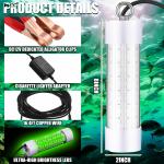 IP68 Green 45W DC 12V Submersible Fishing Light Aluminum Bright LED Underwater