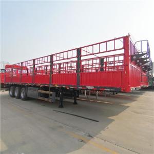 Wholesale Stake Utility Cow Carrier Livestock CIMC Sideboard Semi Trailer from china suppliers
