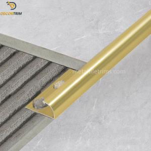 Wholesale Quadrant Aluminium Metal Tile Trims Polish Gold 12mm X 2.5 Meters from china suppliers