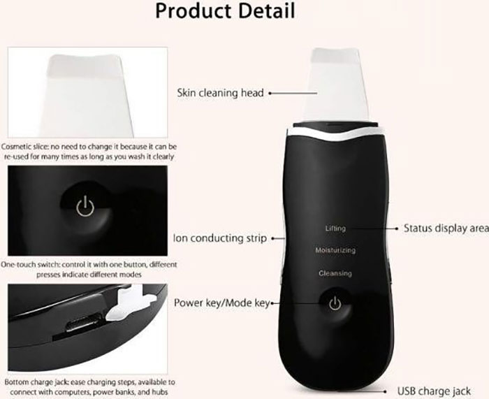 Blackhead Remover Electric Facial Pore Cleanser Comedone Extractor Peeling Tool