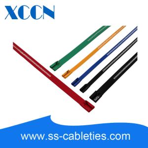 Wholesale Green Reusable Cable Ties , Strong Cable Ties Straps Metal 2x0.35x550mm from china suppliers