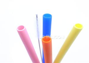 Wholesale Outdoor Picnics Food Grade Silicone Straws Milkshakes Yogurt With Brush Cleaner from china suppliers