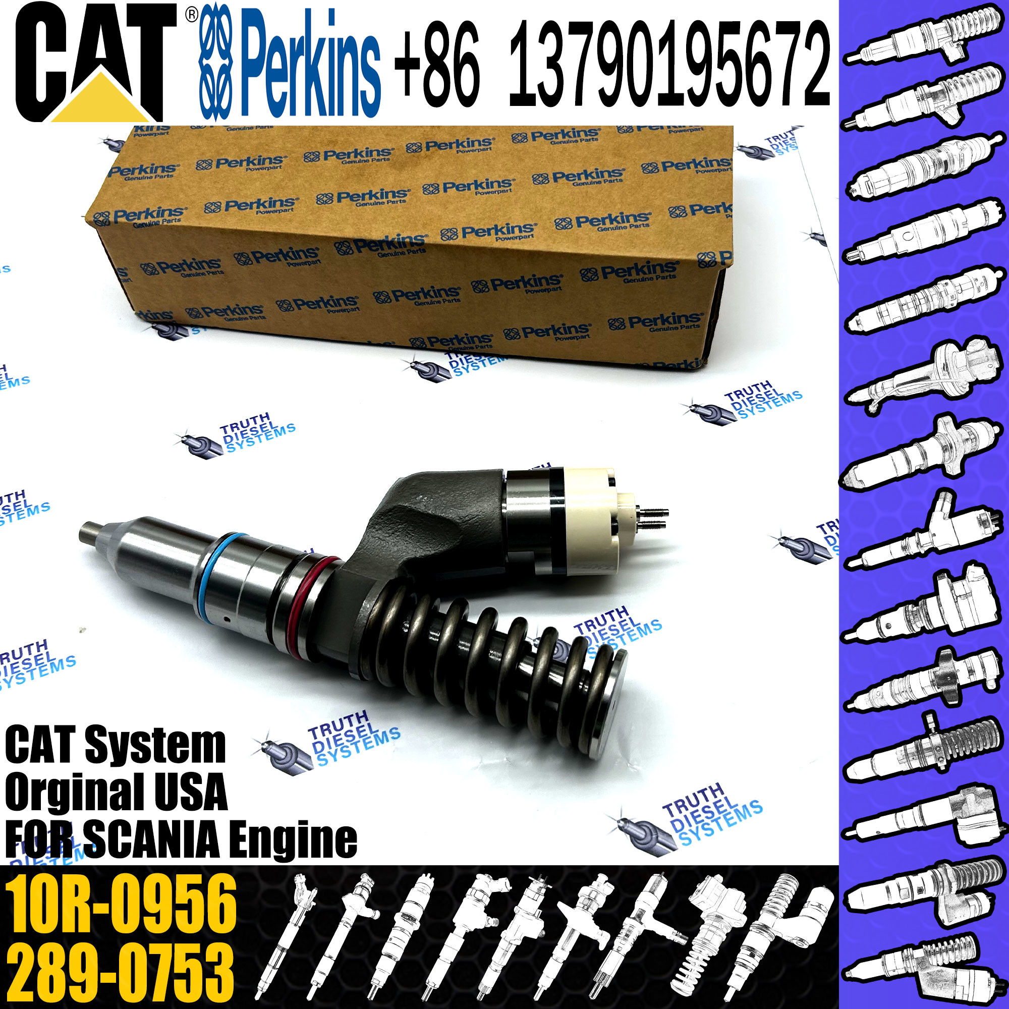 Fuel injector Assembly 356-1367 355-6110 10R-0956 Common Rail Fuel Injector 374-0750 229-5919 For CAT C15