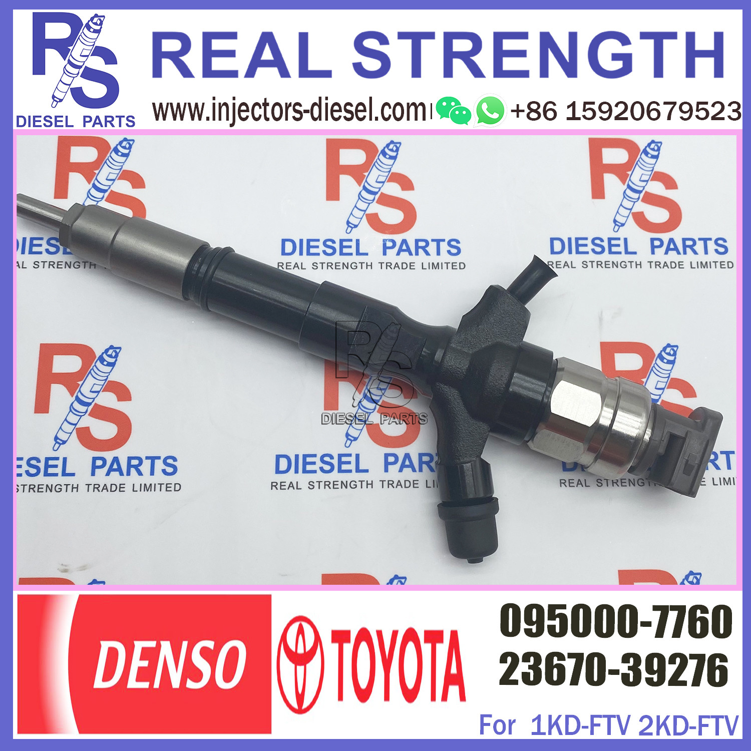 Diesel Fuel Injector 23670-29276 2367030300 095000-7760 for Toyota Hiace Hilux