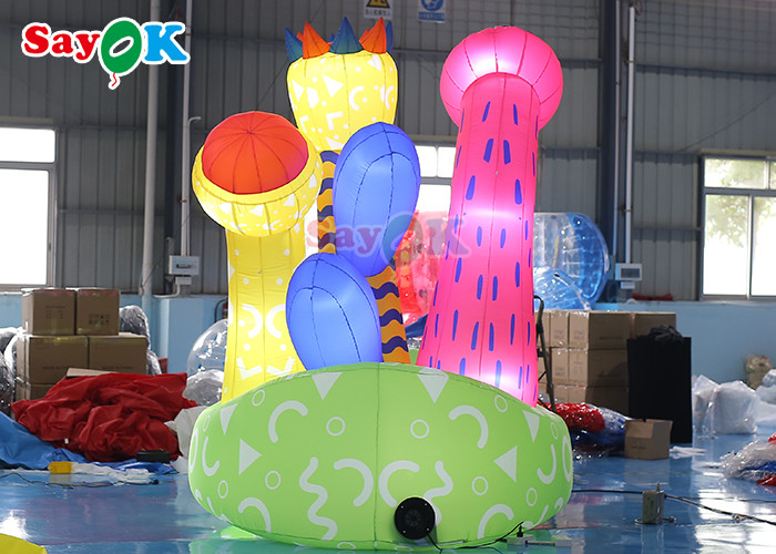 190T Oxford Cloth 3D Inflatable Flower Model For Outdoor Advertising Promotion Display