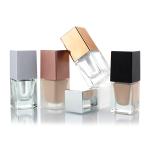 Empty 15ml 30ml Airless Foundation Bottle Clear Frosted With Pump