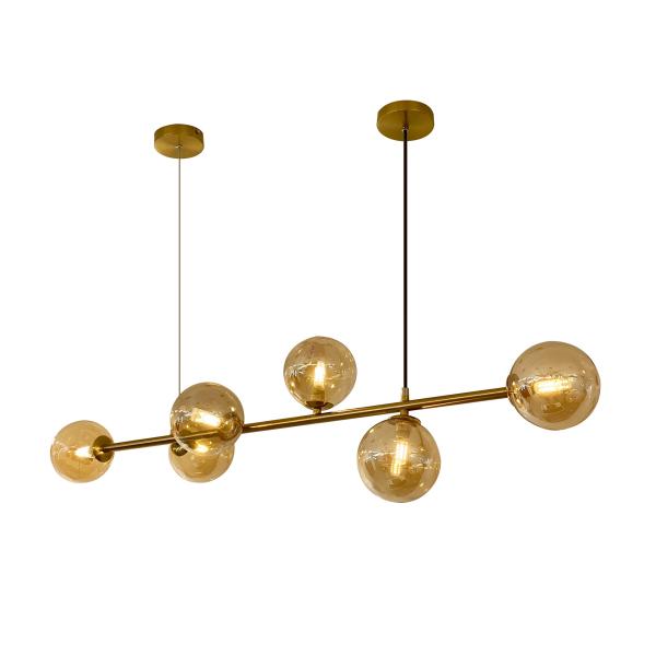 Nordic molecular lamp Magic bean glass chandelier white amber glass ball E27