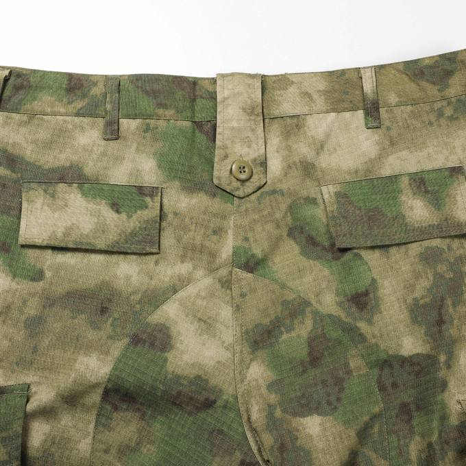 ACU Green Ruins Camoulfage Plaid Fabric Army Combat Uniform Suit