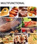 Electric Indoor Grill with Half Grooved Cooking Plate 550x425x225mm Household