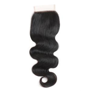 Wholesale Brazilian Body Wave Swiss Lace Closure 8&quot; to 20&quot; Natural Black Color Virgin Hair Material from china suppliers