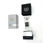 Custom Silver Foil Logo Texture Black Paper Gift Perfume Box Packaging