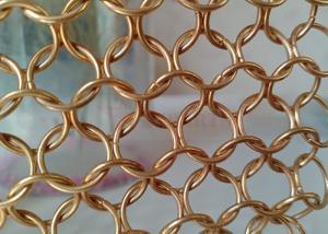 12mm Custom Metal Mesh Chain Mail Curtains Stainless Steel Gold Color