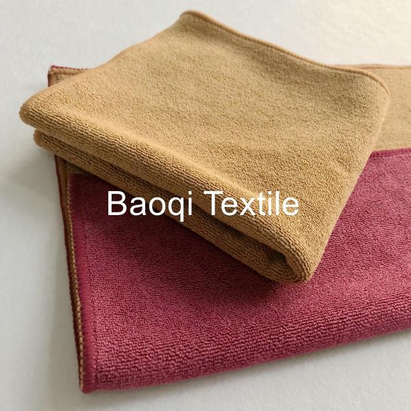 Quality 2 color 100% poly 200g 2 layers kitchen towels，microfiber tea towels dry water kitchen towels cleaning rags size 30*30cm for sale