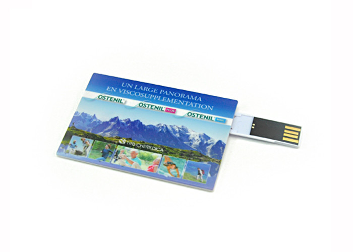 4GB Business Card Pendrive with Custom Brand Print and Push-Out Waterproof Memory Stick