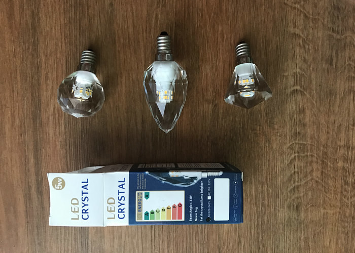 Ac 230v E14 Led Candle Bulbs Dimmable Diamond Shine 3.3w For Accent Lighting