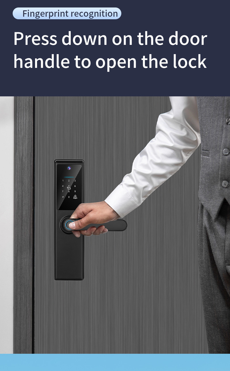 Camera Smart Door Lock 5050 Mortise Fingerprint Passcode Lock