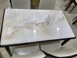 Wholesale Six Pieces Faux Marble Dinette With Oak Frame Modern Living Room Furniture from china suppliers
