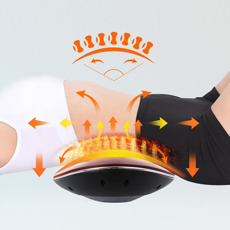 Vibratory Shiatsu Lumbar Massager Temperature Adjustable Heating Stretch Tight Muscles