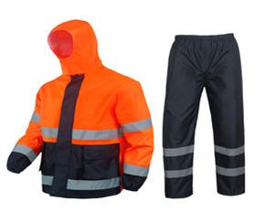 Wholesale Classic PPE Safety Workwear , Windproof Waterproof Reflective Rain Coats from china suppliers