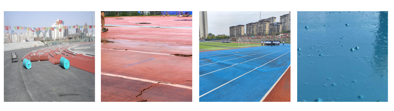 Easy Installation Self-knot Harmless Esp Semi-Prefabricated Rubber Running Track with Automatic Installation Equipment