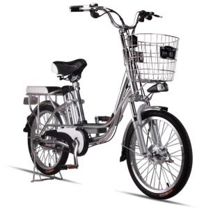 Wholesale 20 Inches Battery Powered Bicycles Sliver Commuter Electric Bike 48V8Ah from china suppliers