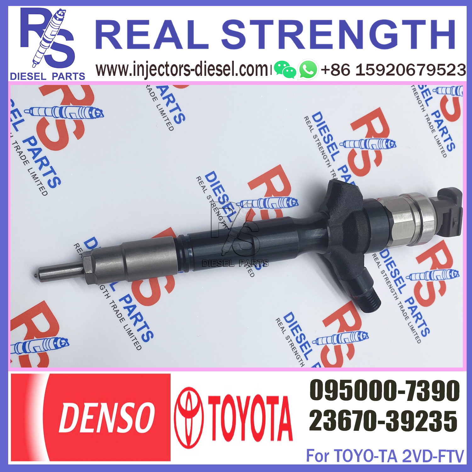 Common Rail Fuel Injector 095000-7380 095000-7390 for TOYO-TA 2KD-FTV 23670-30240 23670-39235