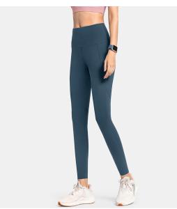 Wholesale Sweat Proof 280g Womens Workout Tights Logo Printed Nylon Spandex Yoga Pants from china suppliers