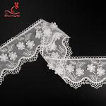 Border Materials Flower Embroidery Cotton Lace Trim For Home Textile , Bags