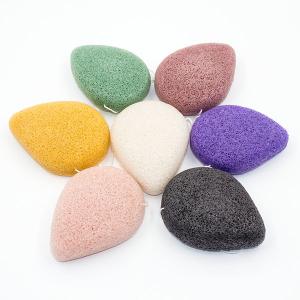 Wholesale Natural Baby Organic Heart Facial Bath Konjac Sponge Washable 8.6*6.5*2.5cm from china suppliers